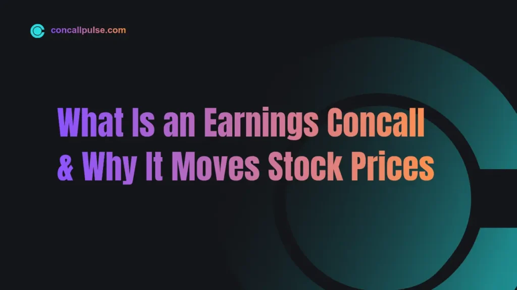 what is an earnings concall