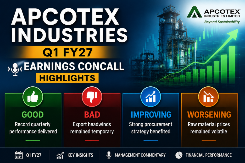Apcotex Industries Q1 FY27 Earnings Concall Highlights